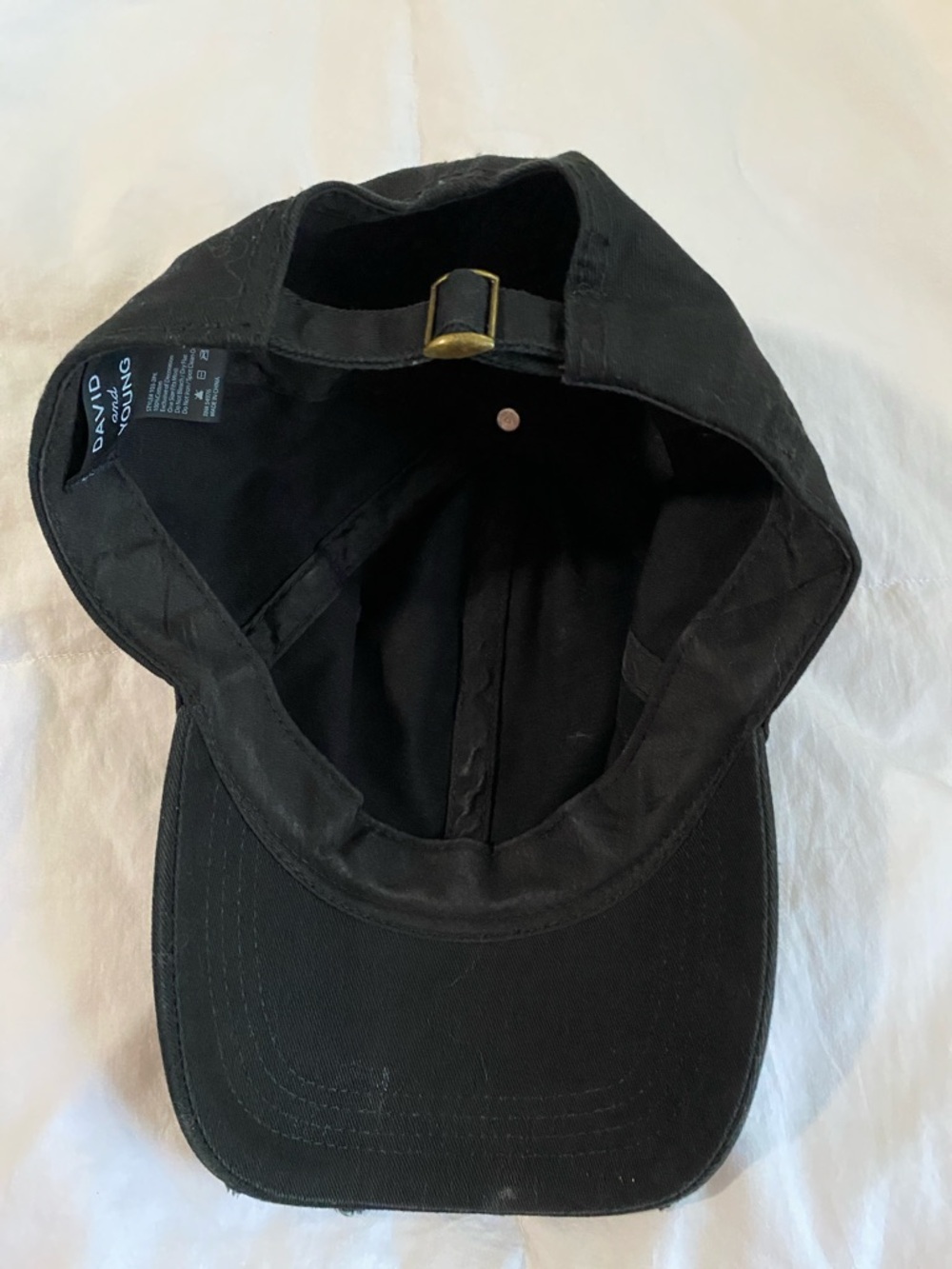 Black Distressed Baseball Cap - Picture 2 of 2